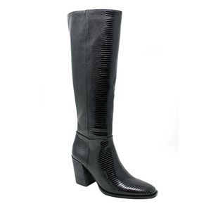 Charles David Softie Lizard Embossed Knee High Boot